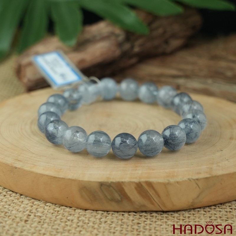 Thạch Anh Tóc Xanh Dương 10mm cao cấp chuẩn 6A