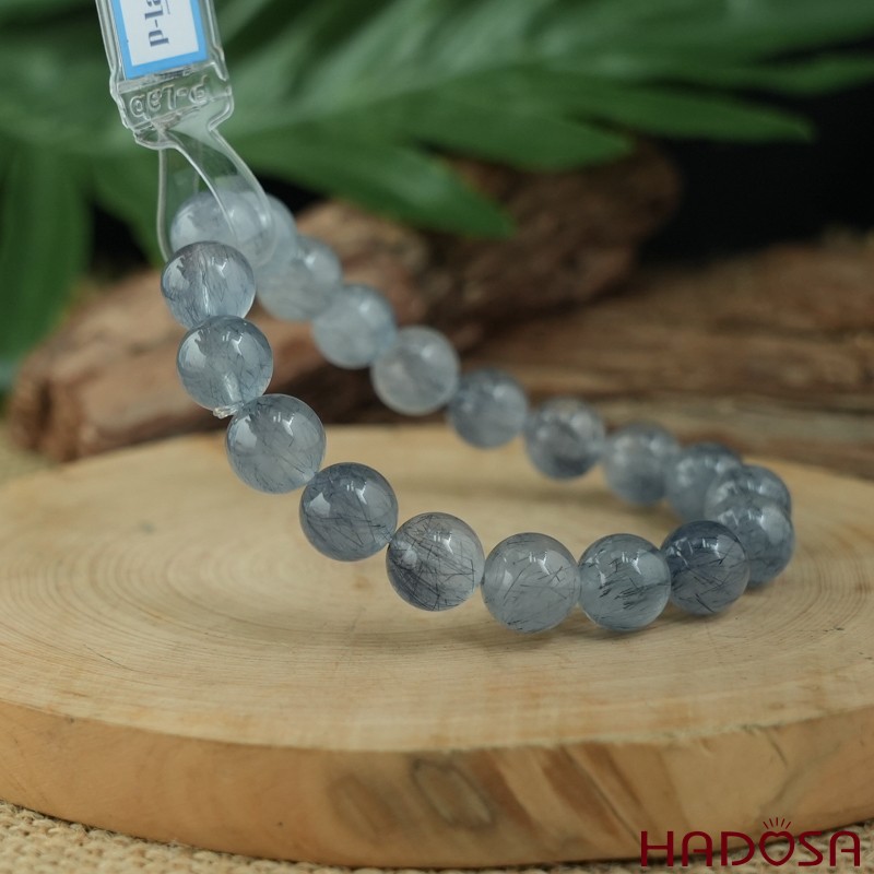 Thạch Anh Tóc Xanh Dương 10mm cao cấp chuẩn 6A