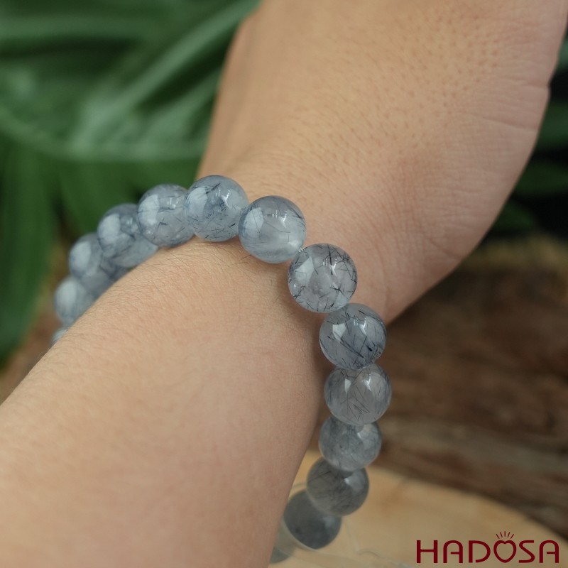 Thạch Anh Tóc Xanh Dương 10mm cao cấp chuẩn 6A