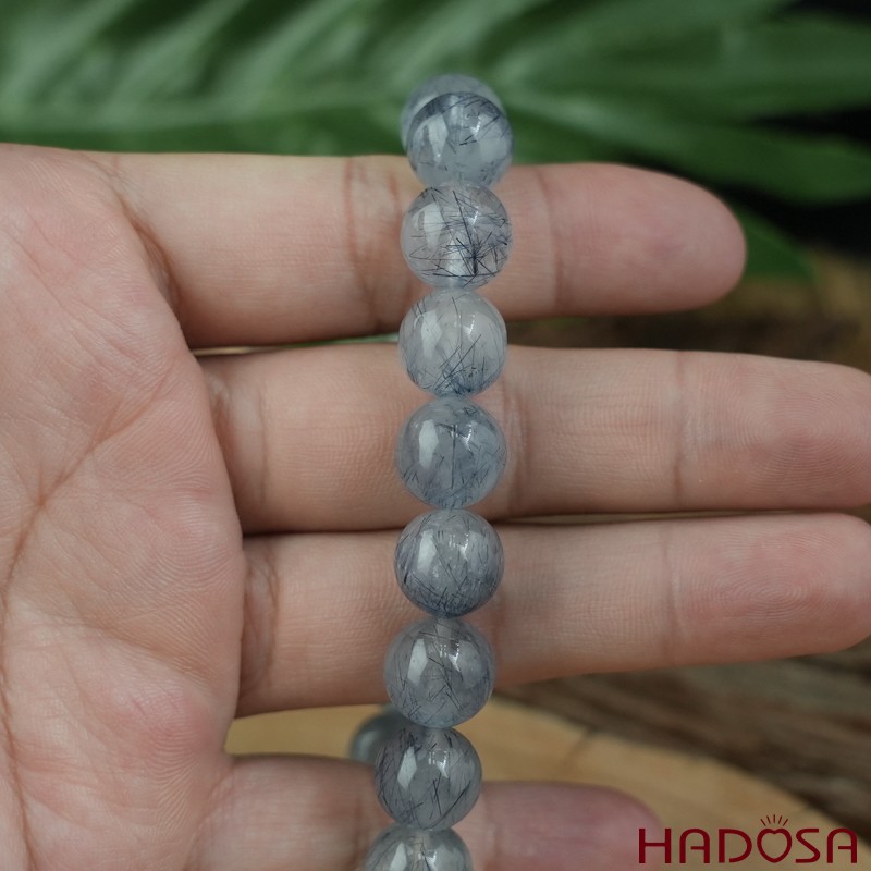 Thạch Anh Tóc Xanh Dương 10mm cao cấp chuẩn 6A
