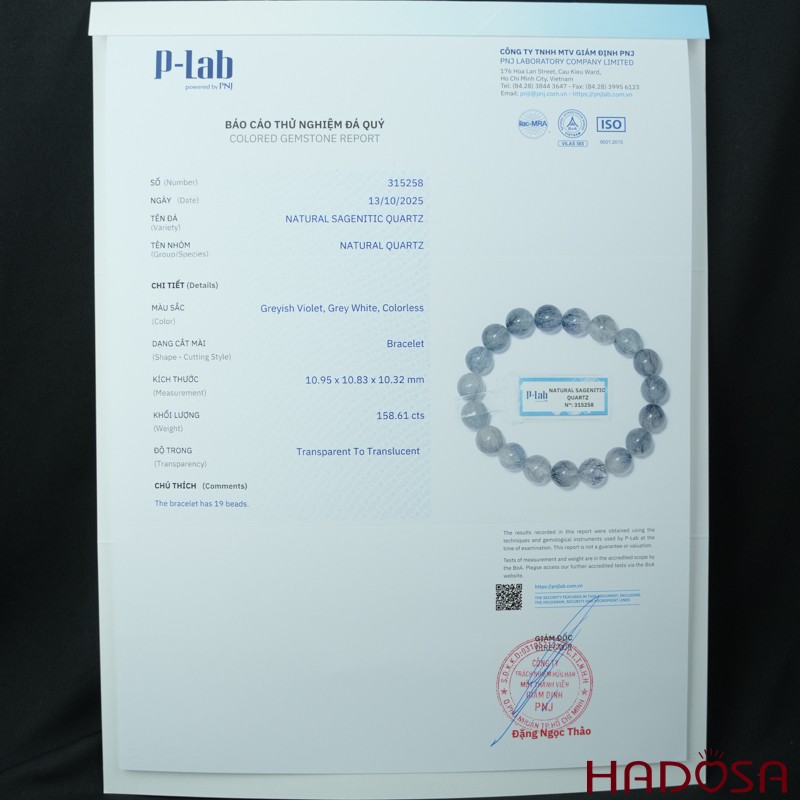 Thạch Anh Tóc Xanh Dương 10mm cao cấp chuẩn 6A