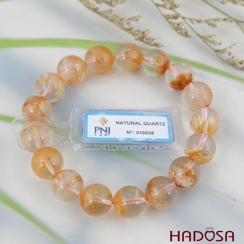 Vòng đá Ưu Linh tuyết 12mm