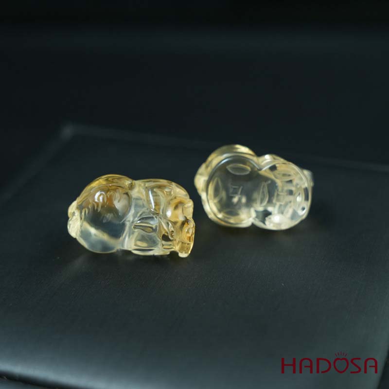 Tỳ hưu thạch anh vàng trong