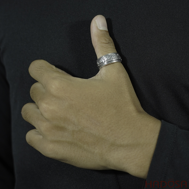 Nhẫn trơn bạc nam