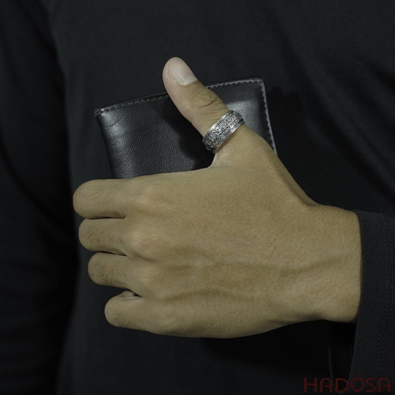 Nhẫn trơn bạc nam