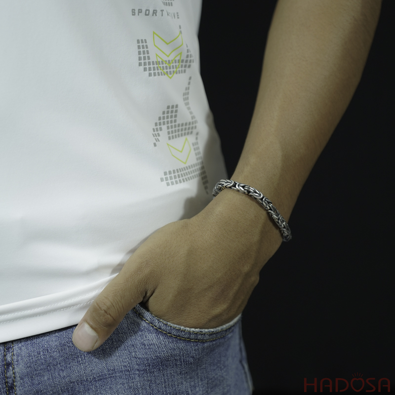 Mẫu lắc tay bạc nam đẹp bạc Thái