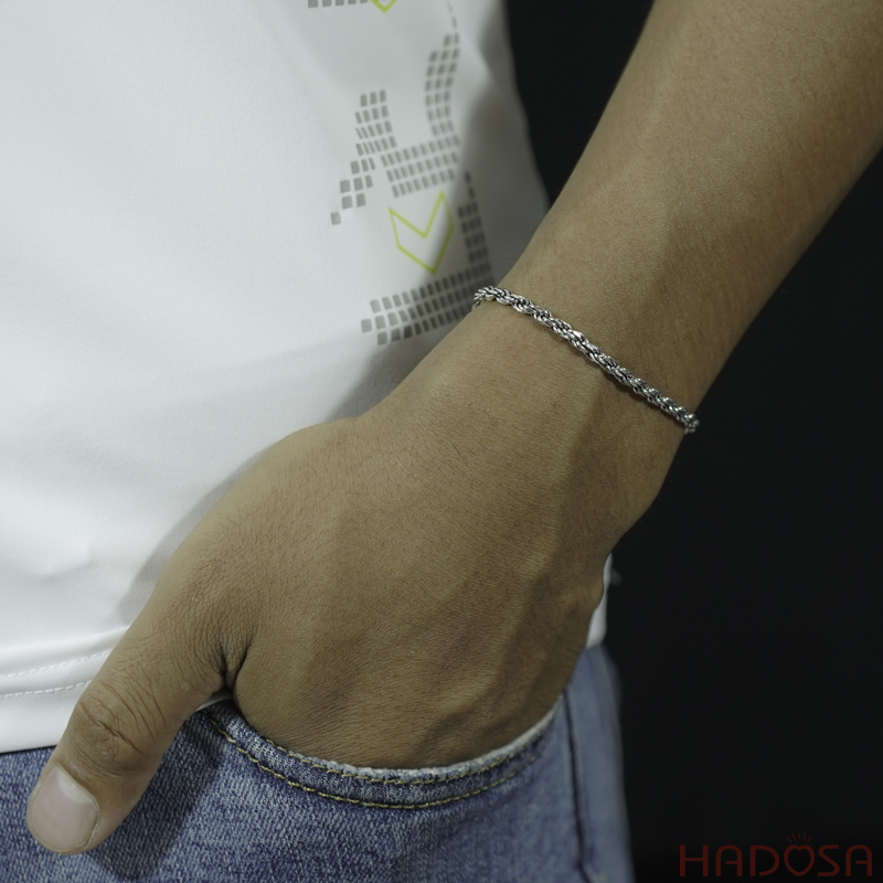 Lắc tay nam bạc Thái cao cấp