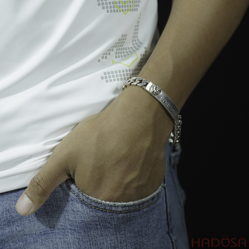 Lắc tay nam bạc Forever