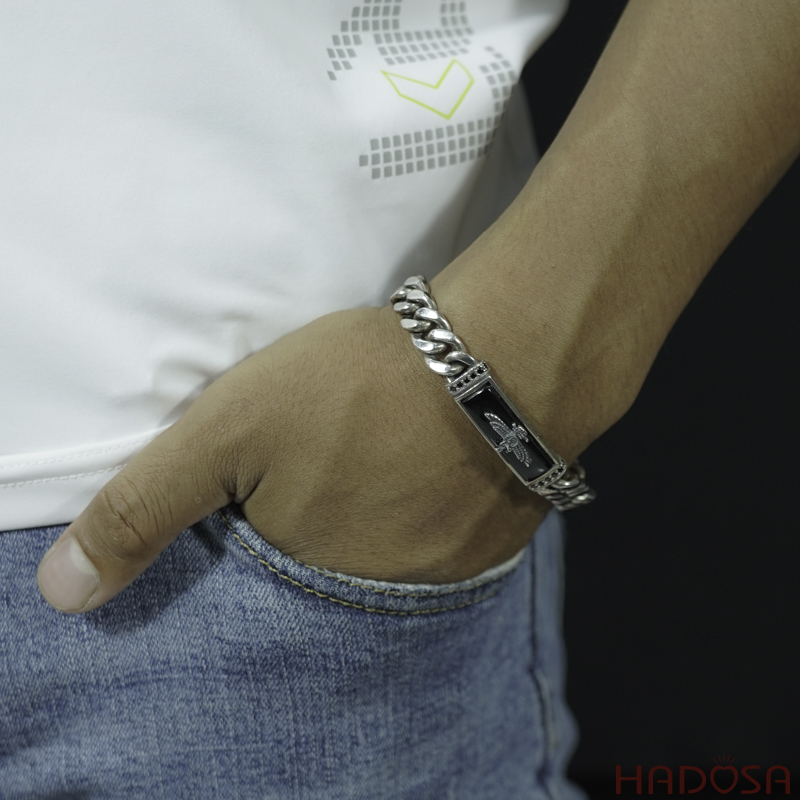 lắc tay nam bạc Đại Bàng 20cmx9mm