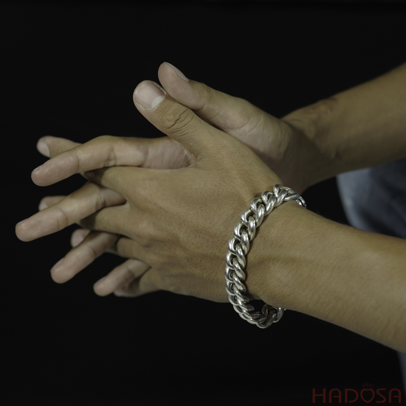 Lắc bạc nam 3 cây bạc Thái cao cấp