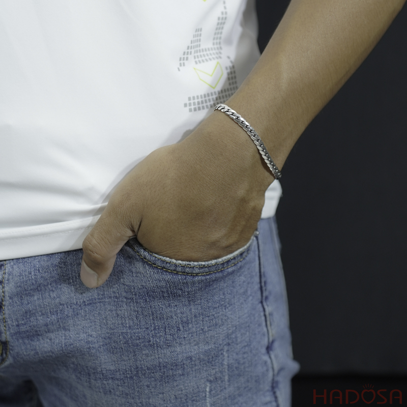 Lắc bạc nam sợi mỳ dẹt