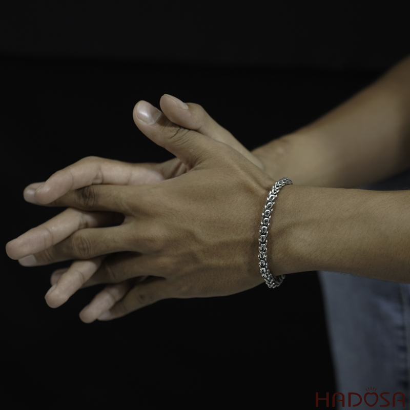 Lắc tay bạc nam kiểu Rồng