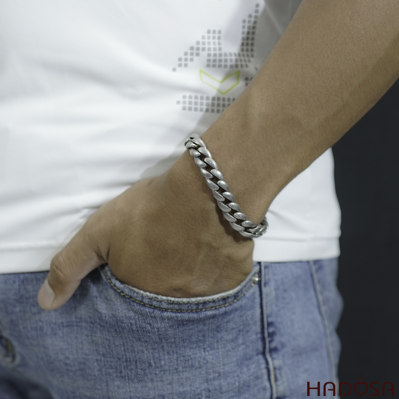 Lắc tay bạc Thái cao cấp chấm bi