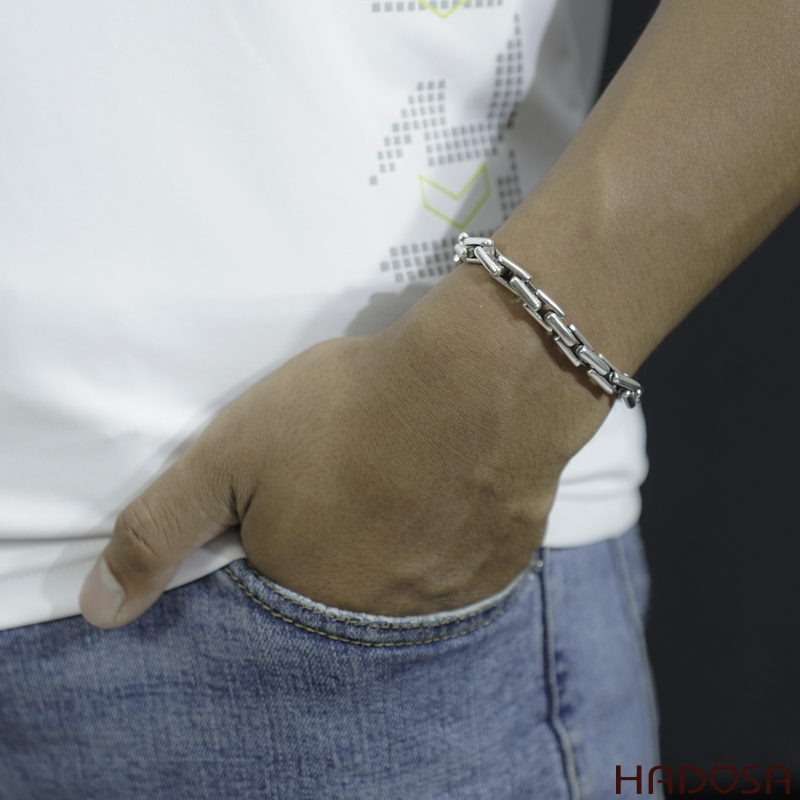 Lắc tay bạc nam trơn