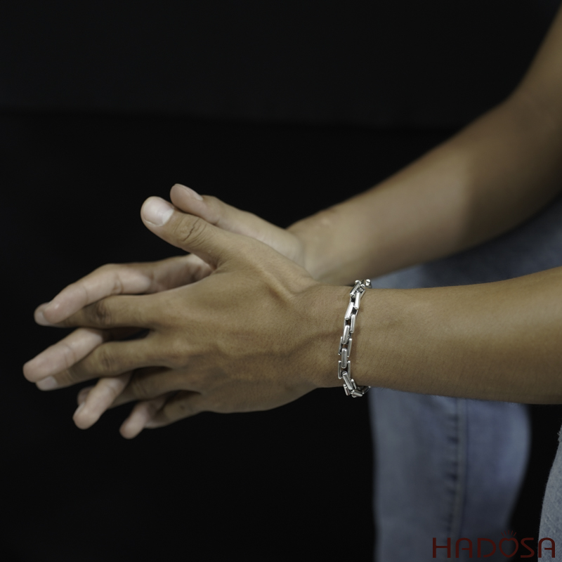 Lắc tay bạc nam trơn