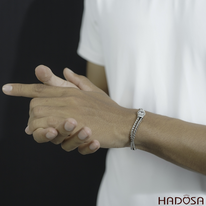 Lắc tay đôi bạc Thái