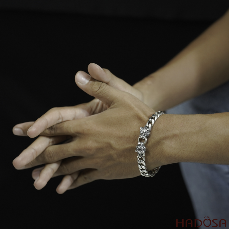 Lắc tay bạc nam đầu Cọp