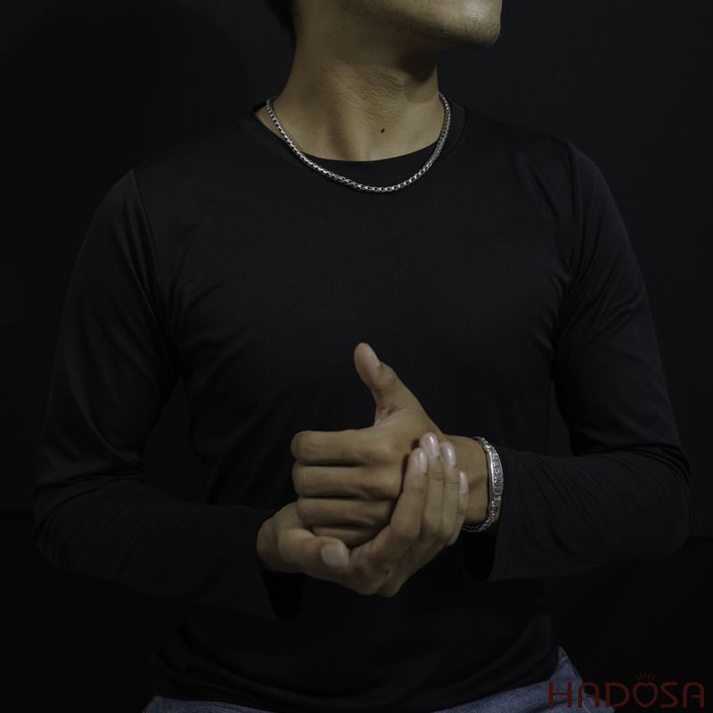 Vòng cổ nam chất bạc Thái