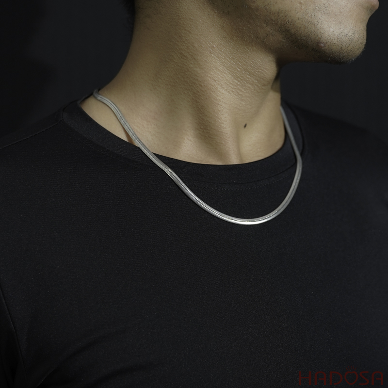 Dây chuyền bạc trơn