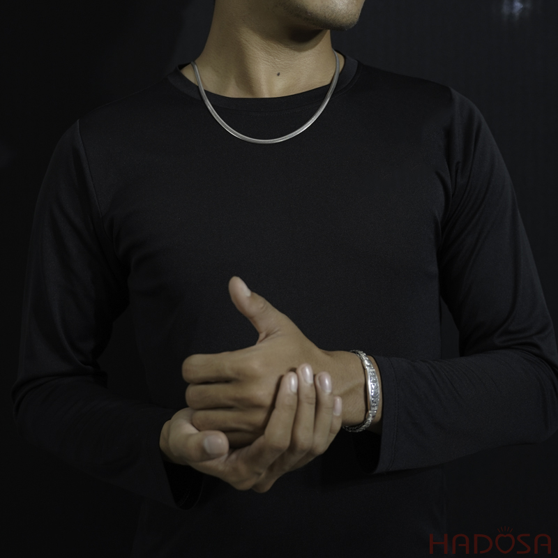 Dây chuyền bạc trơn