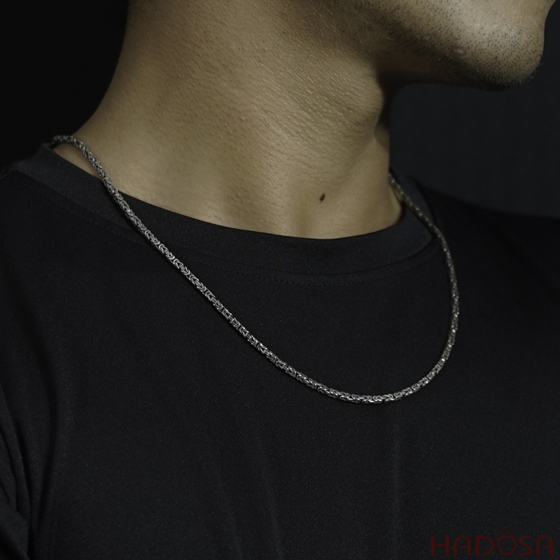 Vòng bạc đeo cổ nam