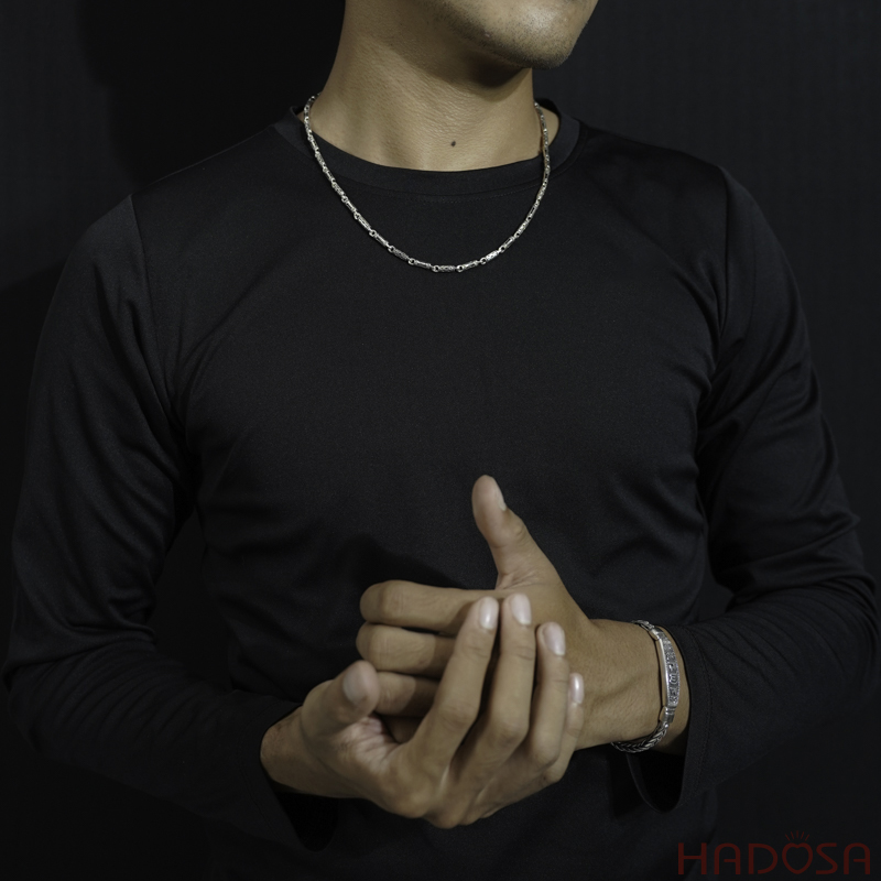 Dây chuyền bạc nam đốt trúc