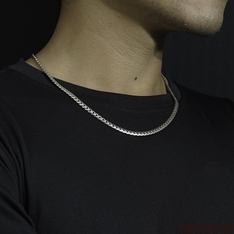 Dây chuyền bạc nam sợi mì