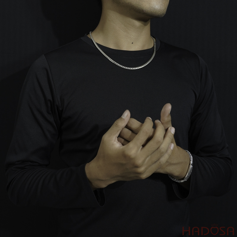 Dây chuyền bạc nam sợi mì