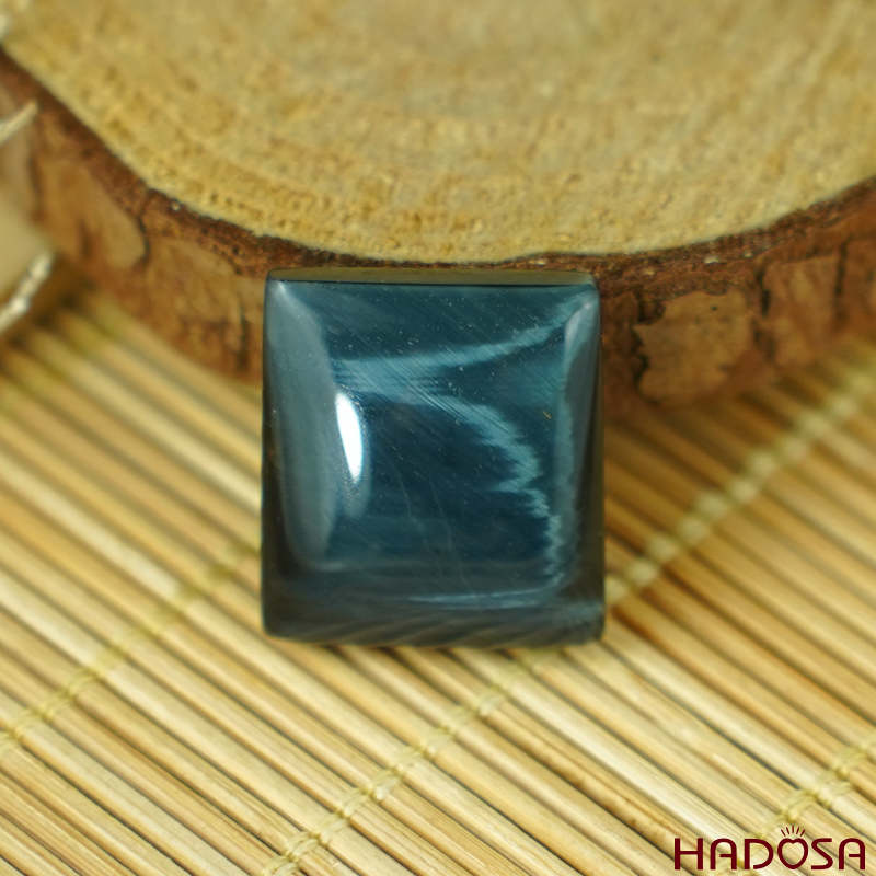 Mặt dây chuyền thạch anh mắt Hổ xanh đen 29x32mm chuẩn 6A