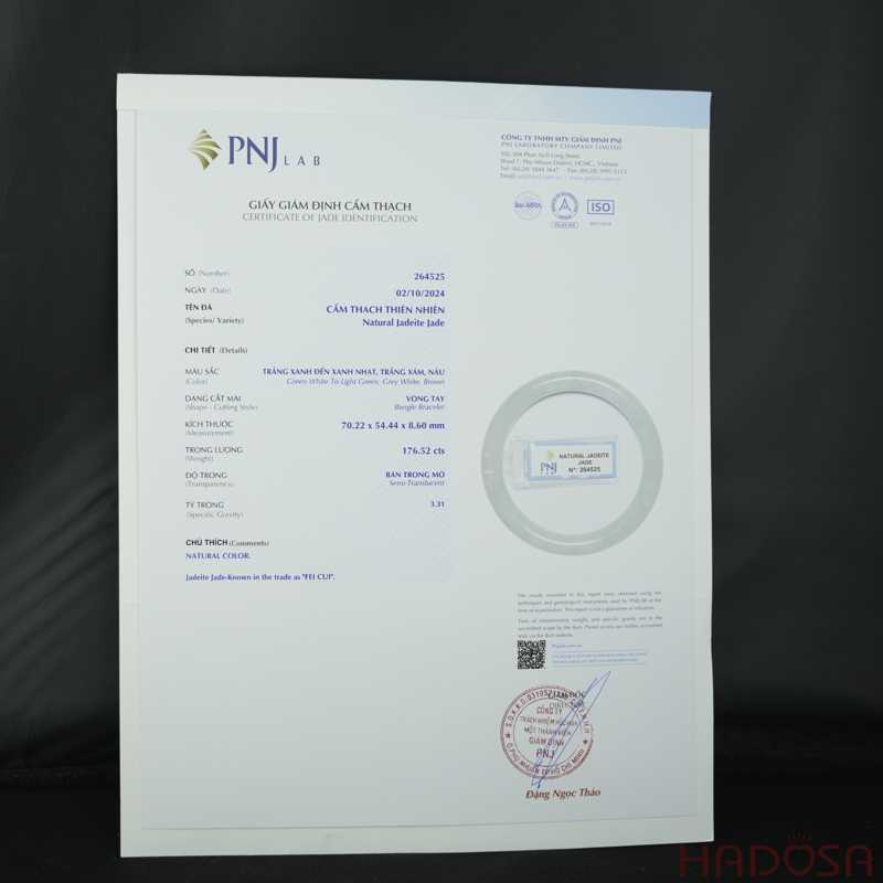 Vòng Cẩm Thạch bản tròn lý trong ni 54