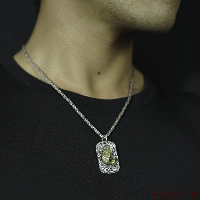 Mặt dây chuyền bạc Thái Cá Chép vượt Vũ Môn