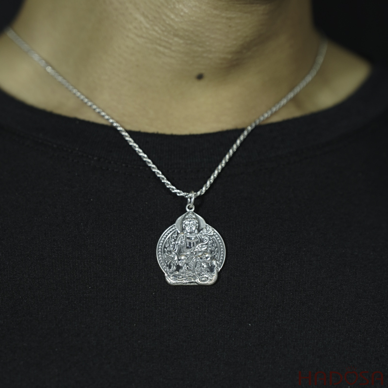 Mặt dây chuyền bạc Phật Phổ Hiền Bồ Tát (Thìn, Tỵ)