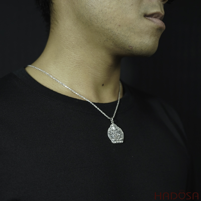 Mặt dây chuyền bạc Phật Thiên Thủ Thiên Nhãn (Tý)