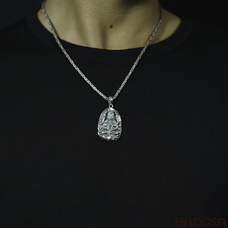 Mặt dây chuyền bạc Thái Phật bản mệnh Thiên Thủ Thiên Nhãn (Tý)