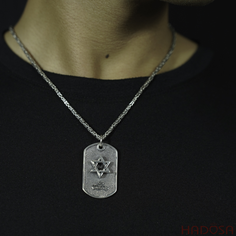 Mặt dây chuyền bạc nam 43x26mm