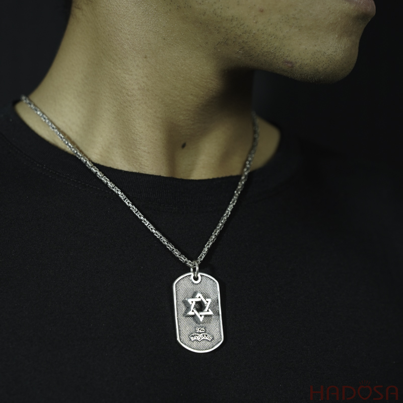 Mặt dây chuyền bạc nam 43x26mm