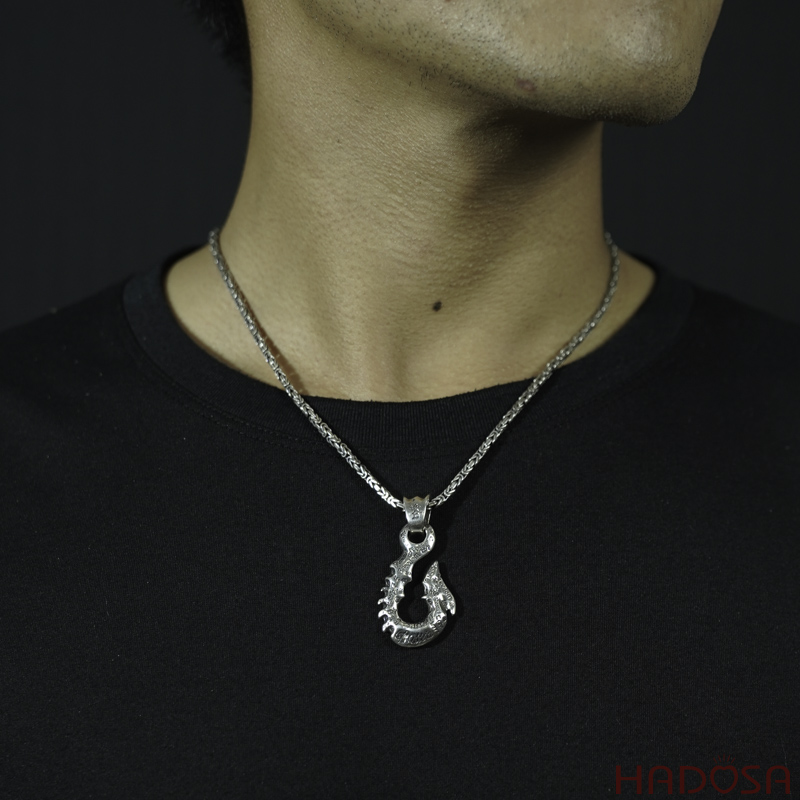 Mặt dây chuyền bạc đẹp 47*19mm