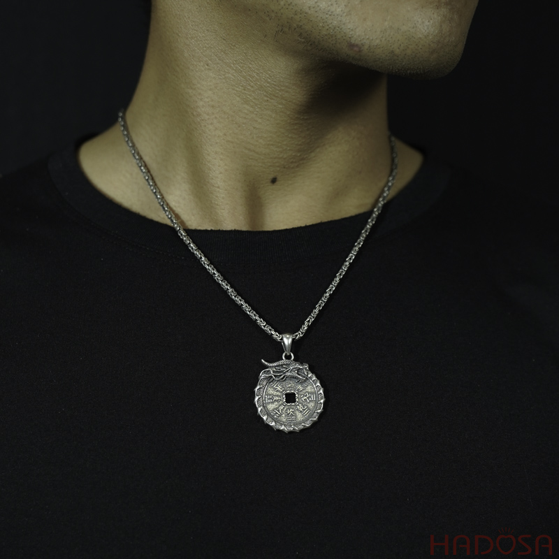 Mặt dây chuyền hình Rồng Bát Quái 33mm