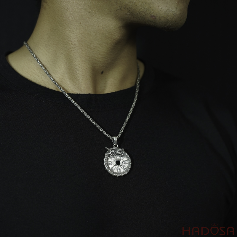 Mặt dây chuyền hình Rồng Bát Quái 33mm