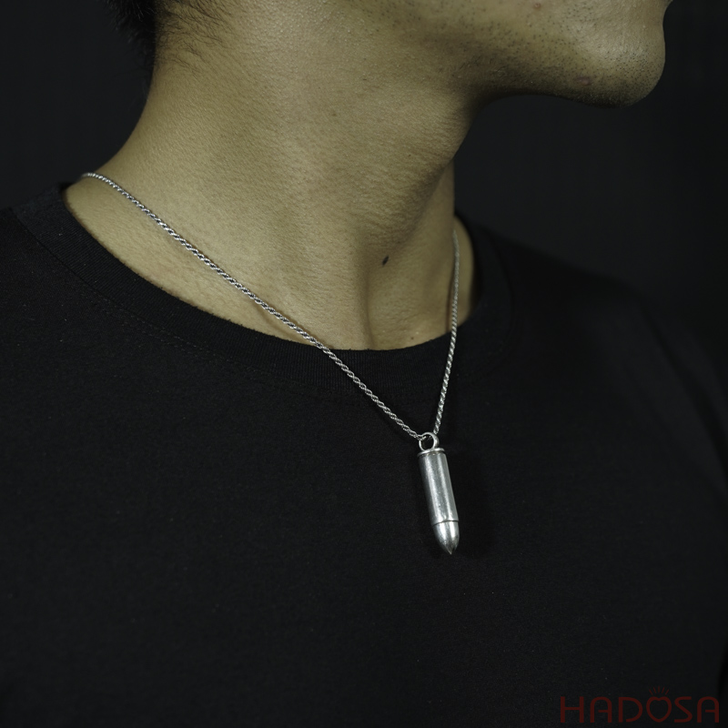 Mặt dây chuyền bạc Thái Viên Đạn