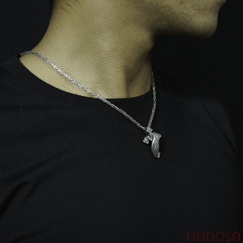Mặt dây chuyền bạc thánh giá cánh thiên thần