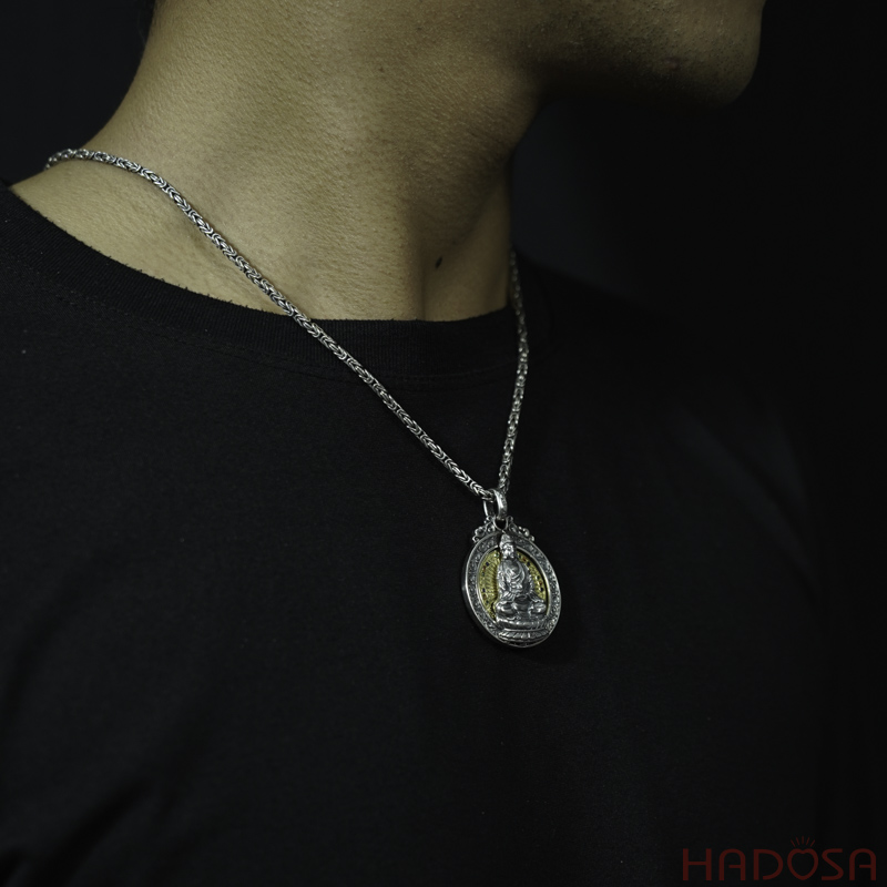 Mặt dây chuyền bạc Thái Như Lai Đại Nhật