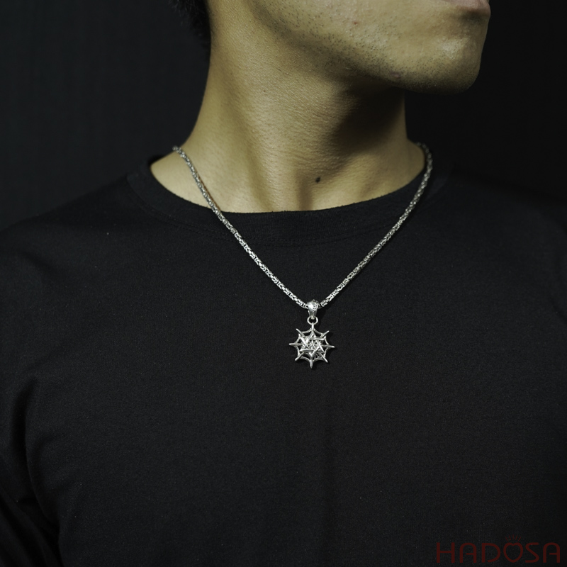 Mặt dây chuyền mạng nhện bạc Thái