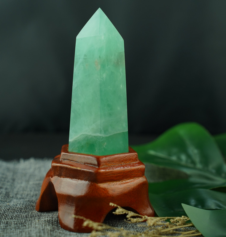 Trụ đá Fluorite xanh 6A 12cm