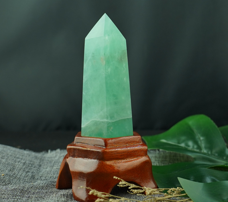 Trụ đá Fluorite xanh 6A 12cm