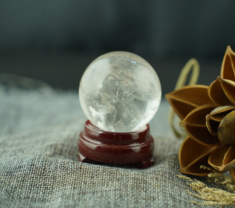 Bi thạch anh trắng vân mây 4-5cm 4A