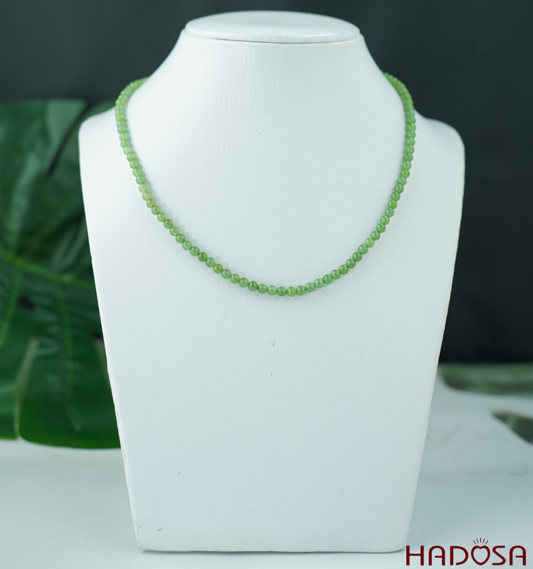 Vòng cuốn tay Ngọc Bích 4mm chuẩn 6A