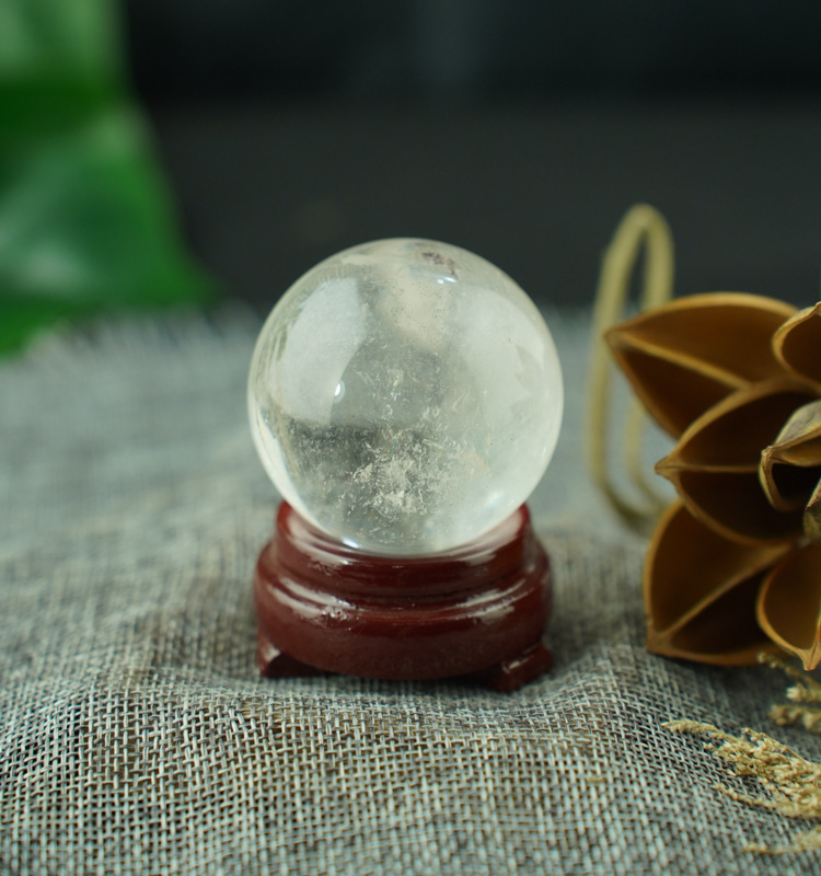 Bi thạch anh trắng vân mây 4-5cm 4A