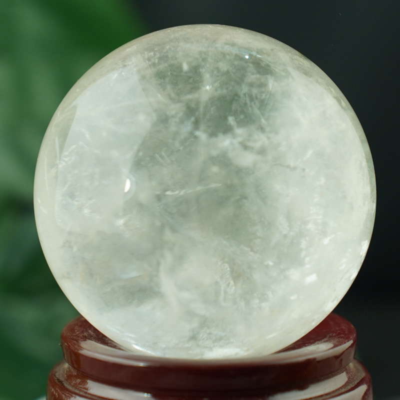 Cầu thạch anh trắng trong vân mây 3A 7cm