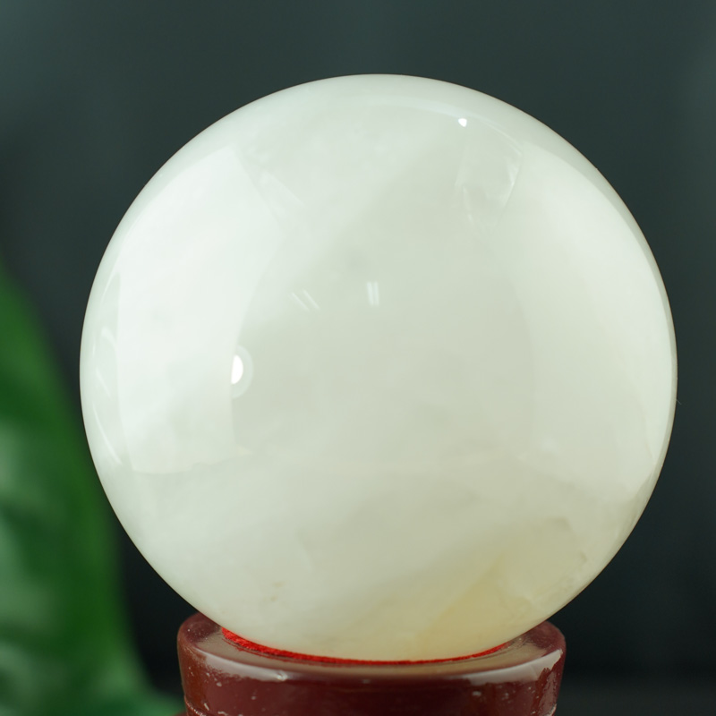 Cầu thạch anh trắng cùi dừa 13cm